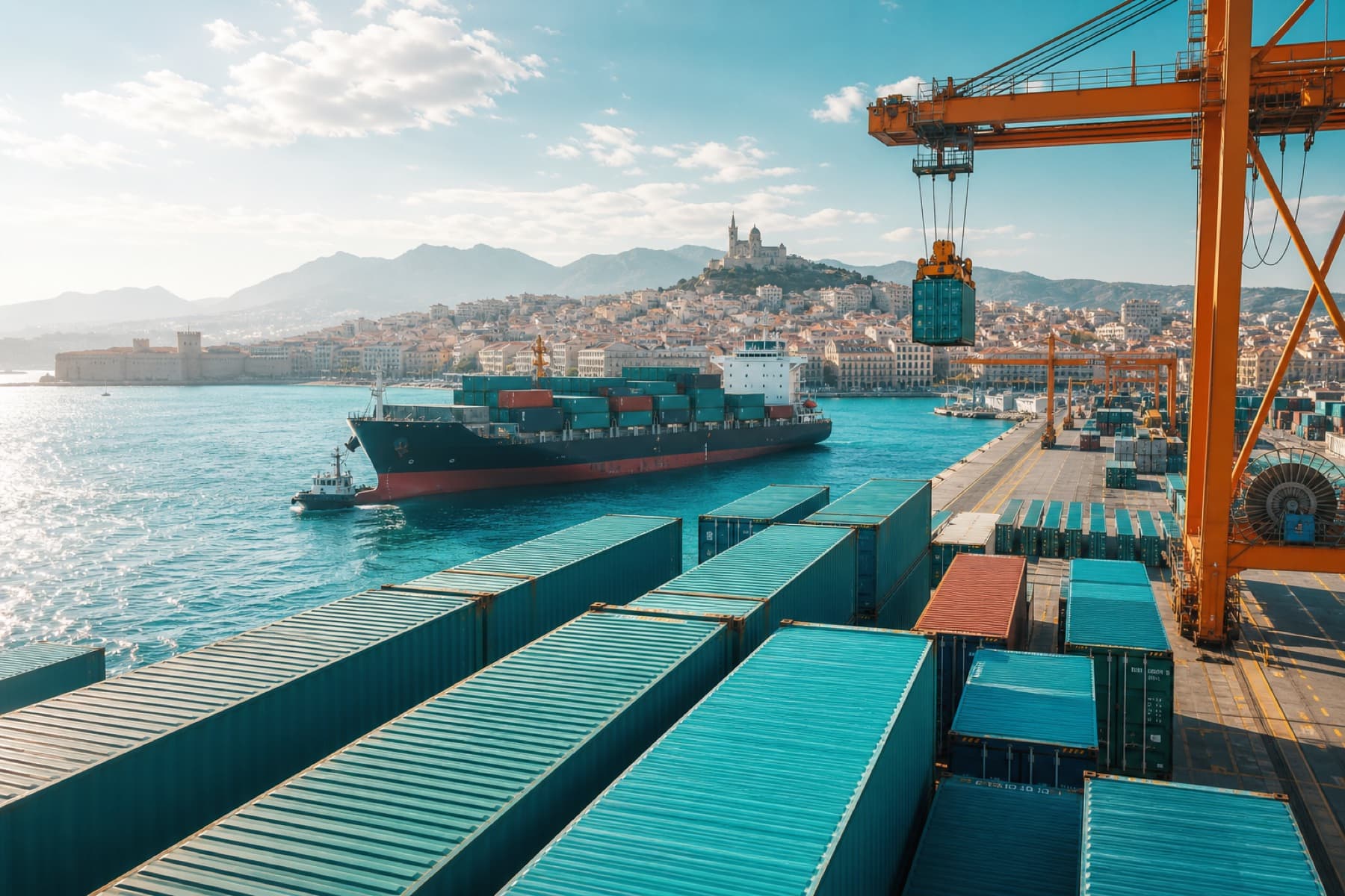 Container in un porto europeo: merce in arrivo da import Extra-UE